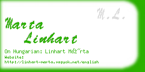 marta linhart business card